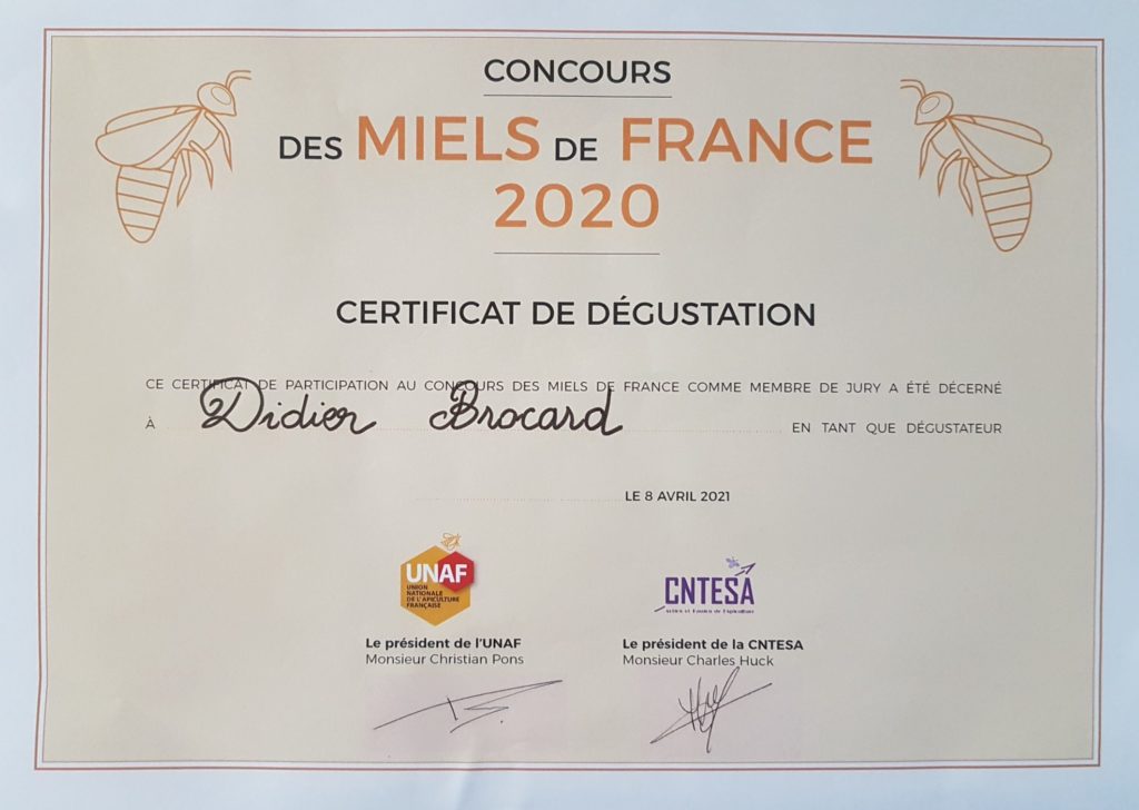 Concours des miels de France 2020